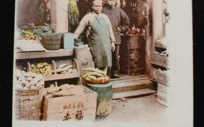 Chinese Butcher & Grocer 10 Dec 1903 2c Mitchell colour Postcard