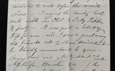 New Westminster 9 Sep 1881 Marcus Smith 2pg letter to his wife