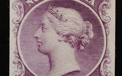 Nova Scotia #8TCx VF 1860/63 1c Dark Violet Plate Proof
