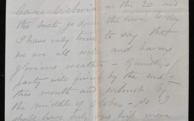 Camp at Fort Hope 16 Sep 1881 1pg Marcus Smith Letter to his wife