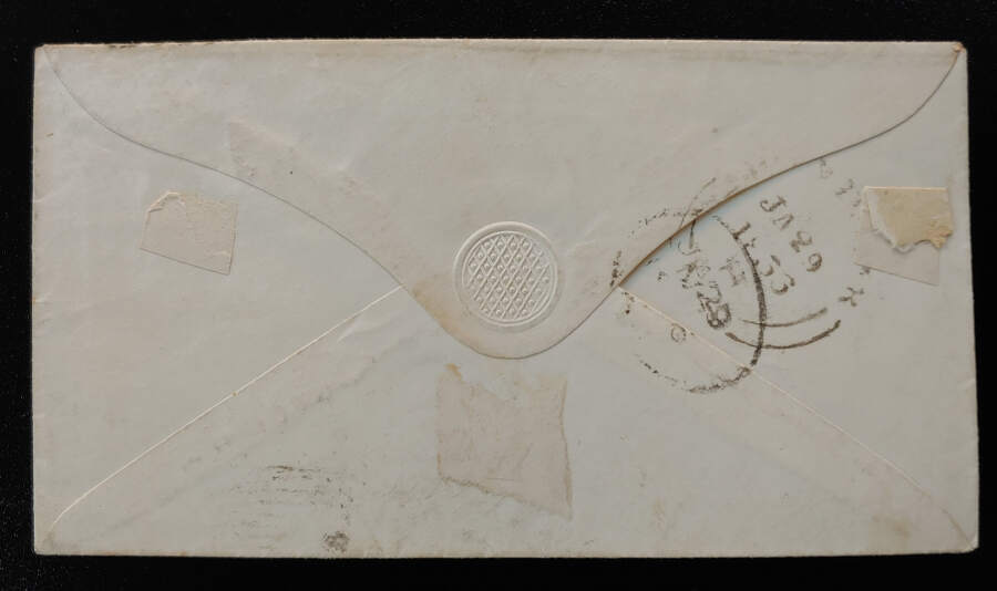 Nova Scotia #3 VF Used 3d on 29 Jan 1856 Cover w/ b/s $400+