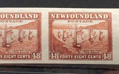Newfoundland #199a VFNH 1938 48c Imperforate Pair