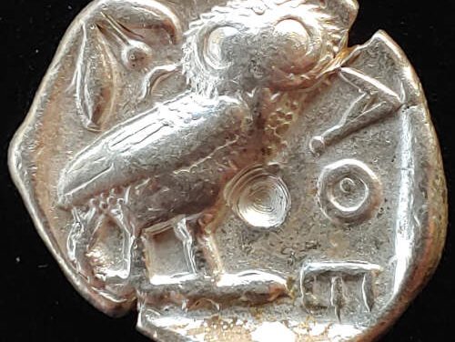 Athens 449-413 BC Owl 17gm Silver Tetradrachm, some test marks