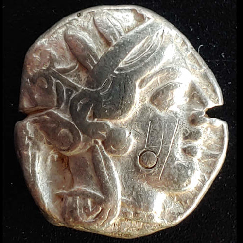 Athens 449-413 BC Owl 17gm Silver Tetradrachm, some test marks