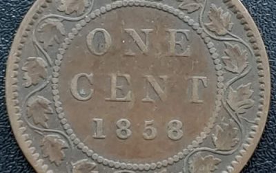 Province of Canada VG/F 1858 first Large Cent