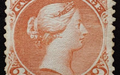Canada #25 F/VF Unused 1868 3c Large Queen