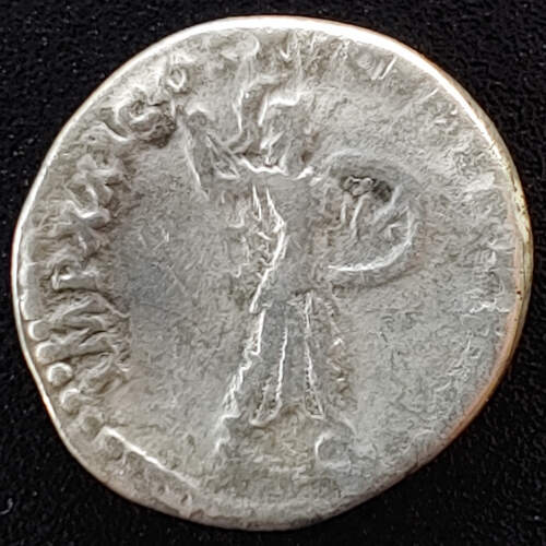 Domitian 81-96 AD 18mm 3.2gm Silver Denarius w/ Minerva etc