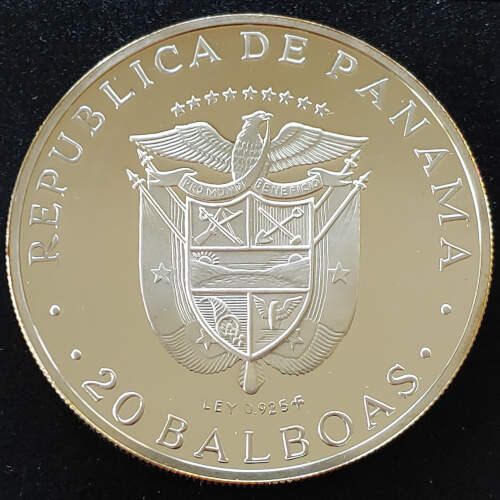 Panama Proof 1974 Silver 20 Balboas 3.8291oz ASW