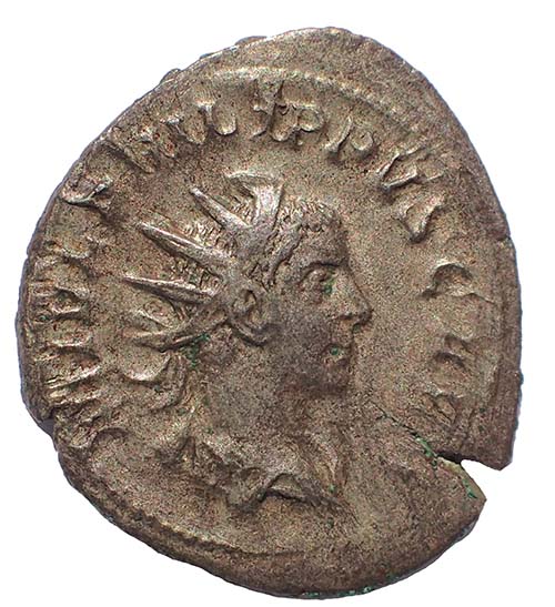 Philip II as Caesar 244-247 AD 22mm 3.3gm Silver Antoninianus