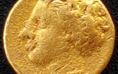 Sicily, Syracuse, Agathokles 317-289 BC 1.4gm Gold 1/6 Stater