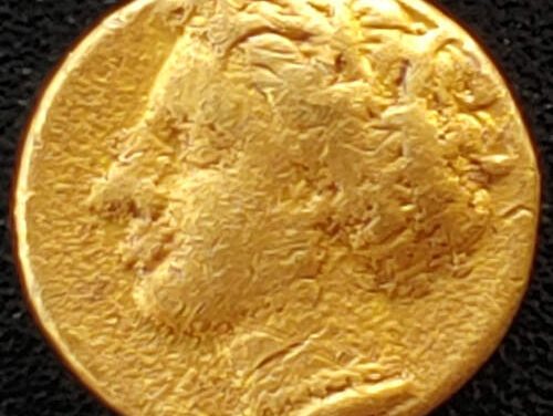 Sicily, Syracuse, Agathokles 317-289 BC 1.4gm Gold 1/6 Stater