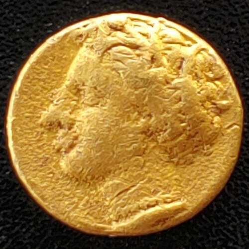 Sicily, Syracuse, Agathokles 317-289 BC 1.4gm Gold 1/6 Stater