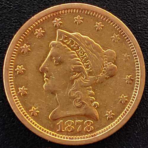 U.S.A. XF 1878S Coronet Gold $2.50 Quarter Eagle .12094oz AGW