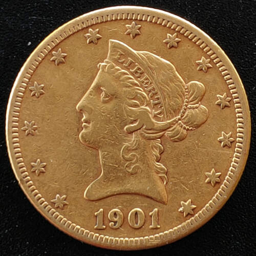 U.S./Colonial Cda XF 1901S Liberty Head Gold $10 Eagle .48375oz