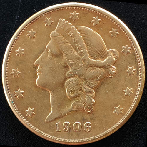 U.S./Colonial Canada XF+ 1906S Gold Liberty Head $20 Double Eagle
