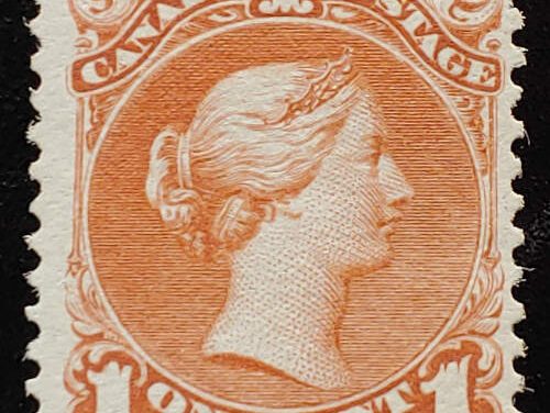 Canada #22 Fine Unused 1868 1c Large Queen