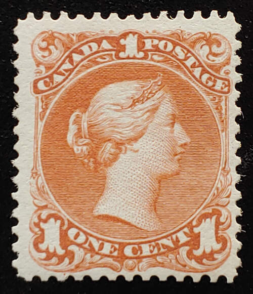 Canada #22 Fine Unused 1868 1c Large Queen $400