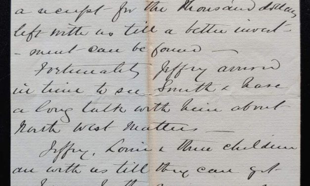 Toronto 13 Apr 1882 2pg Letter to Anne Smith from her bro William