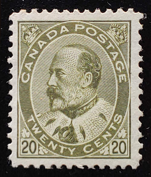 Canada #94 F/VF Unused 1904 20c Edward VII $433