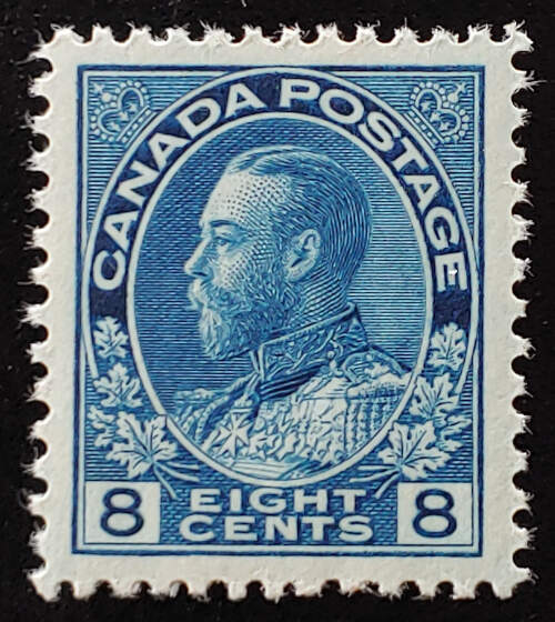 Canada #115 VFNH 1925 8c Blue Dry Printing $180