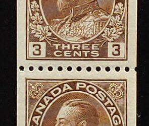 Canada #134 VFNH 1921 3c Admiral Coil Strip ex Goodhelpsen