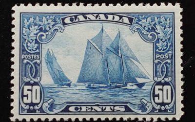 Canada #158 F/VF Never Hinged 1929 50c Bluenose