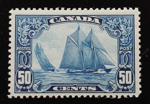 Canada #158 F/VF Never Hinged 1929 50c Bluenose $500+