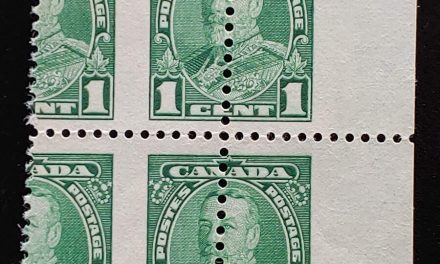 Canada #217 Unused 1935 1c George V Misperf Multiple