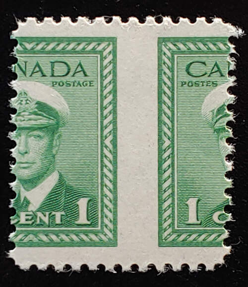 Canada #249 Never Hinged 1949 1c George VI Dramatic Misperf $50+