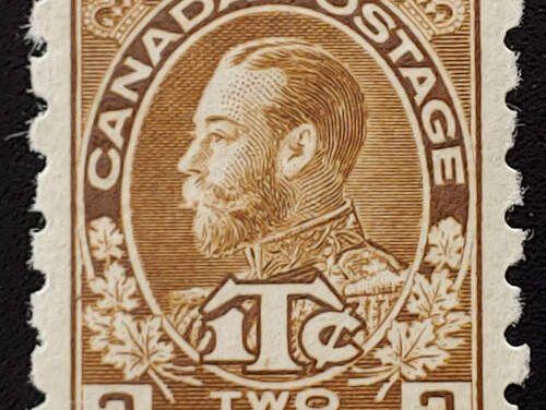 Canada #MR7a VF Mint 1916 Die 1 War Tax Coil