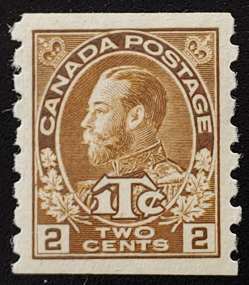 Canada #MR7a VF Mint 1916 Die 1 War Tax Coil $250