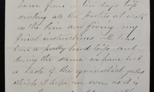 New Westminster, B.C. 27 Sep 1881 4-pg Marcus Smith letter to wife