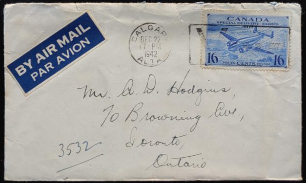 Canada #CE1 22 Dec 1942 16c Special Delivery Cover w/ contents