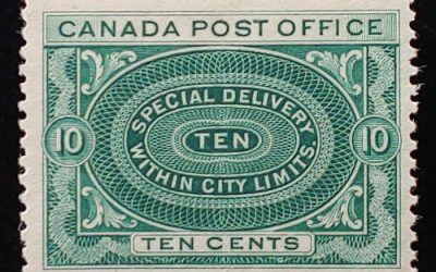 Canada #E1 F/VF+ Never Hinged 1898 10c Special Delivery