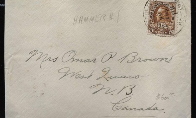 Post Office Canada Militia St Jean, PQ Hammer #1 26 Aug 1918 Cover