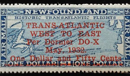 Newfoundland #C12 F/VF Never Hinged 1932 $1.50 on $1 DO-X