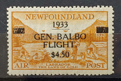 Newfoundland #C18 F/VF Never Hinged 1933 $4.50 on 75c Balbo