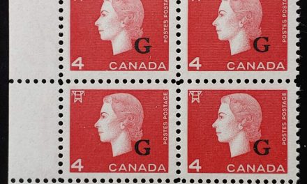 Canada #O48i VFNH LR 1963 4c Blunt G Variety in Block (4)