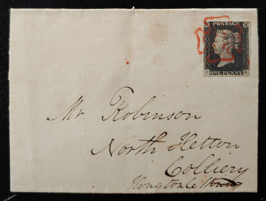 G.B. #1 16 Sep 1840 1d Black Plate 2 FLS ex Wellburn US$750