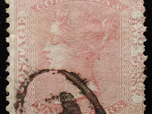 British Columbia #2 Fine Used 1860 2.5d Dull Rose
