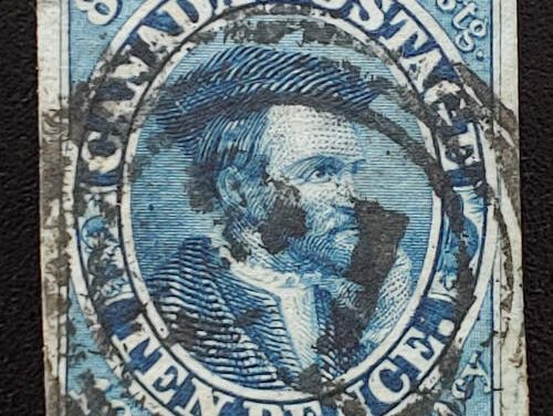 Canada #7a Fine+ Used 1855 10d Thick White Opaque Paper