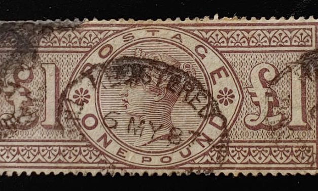 G.B. #110 6 May 1887 Registered Used Pound Brown