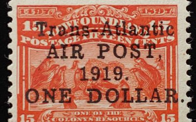 Newfoundland #C2 Fine Never Hinged 1919 $1 on 15c Airmail