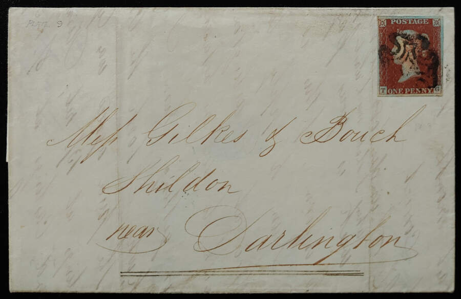 G.B. #3 6 Oct 1841 1d Red Plate 9 FLS on Wellburn page