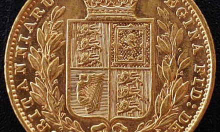 Australia XF 1884M Queen Victoria Shield Type Gold Sovereign .2355oz