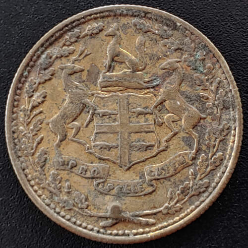 Hudson's Bay Company XF 1857 punched 1/2 Made Beaver Token