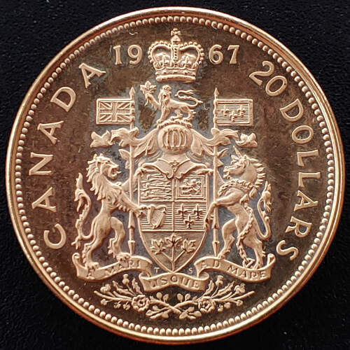 Canada Unc 1967 Centennial Gold $20 .529oz