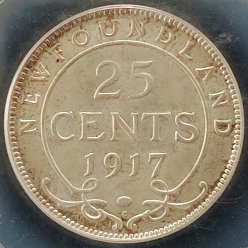 Newfoundland PCGS MS64 1917 George V Silver 25 Cents $600