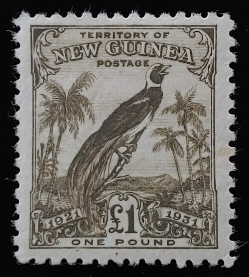New Guinea #30 Fine+ Mint 1931 Bird of Paradise Pound US$250