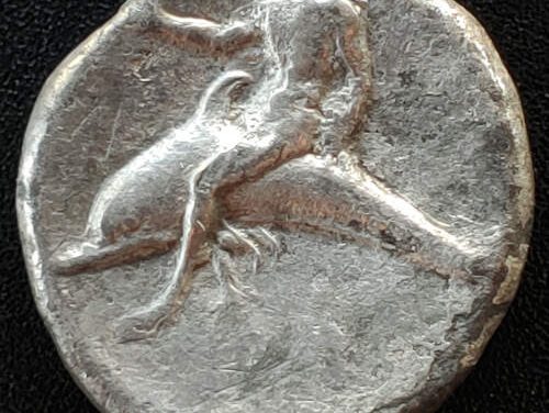 Calabria, Tarentum 385-350 BC 6.83gm Silver Nomos